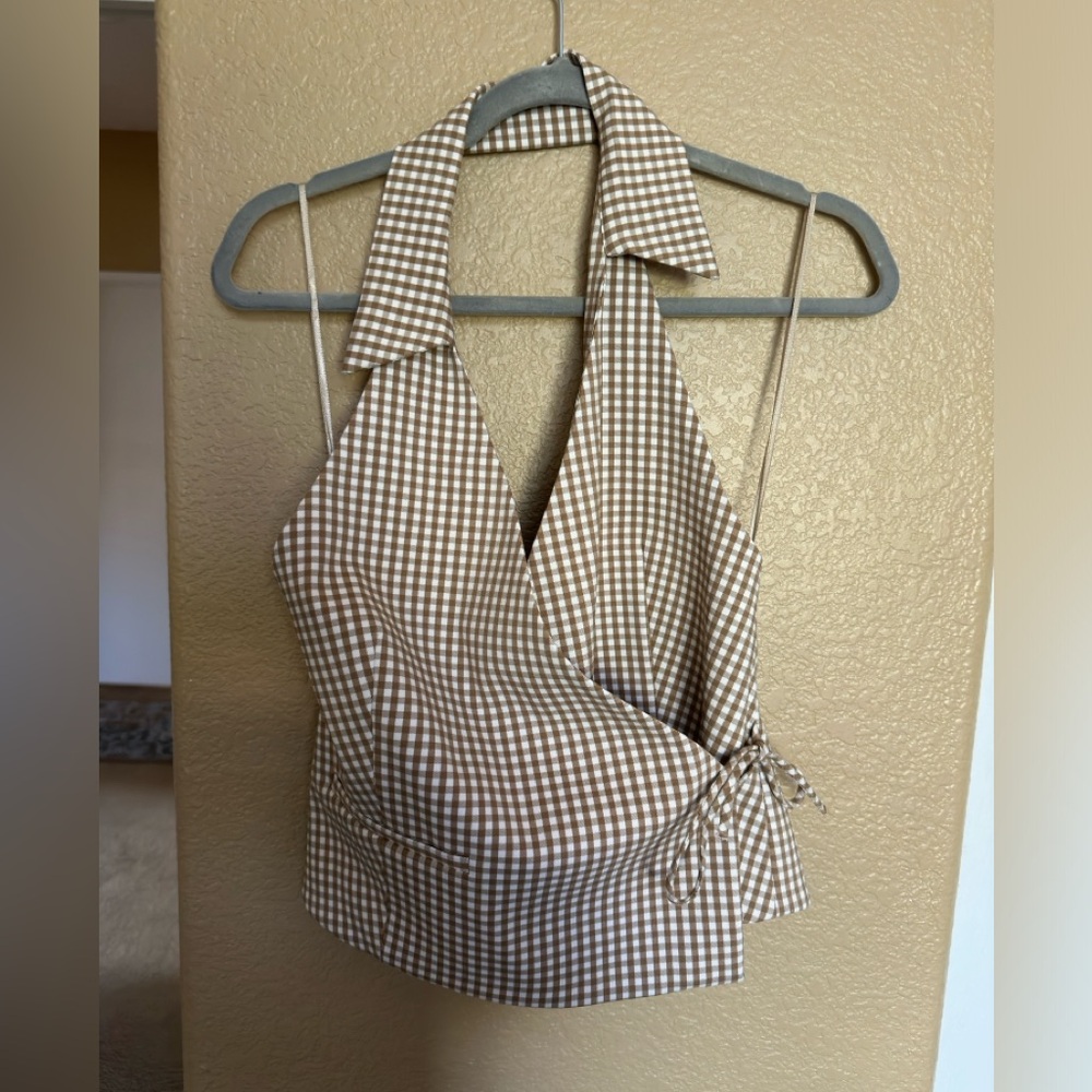 Zara halter wrap top